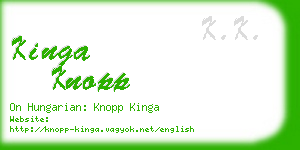 kinga knopp business card